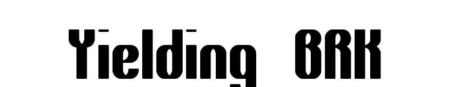 Yielding BRK Font Download Free