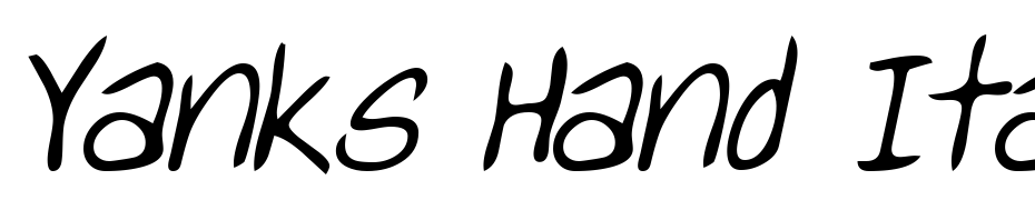 Yanks Hand Italic Font Download Free