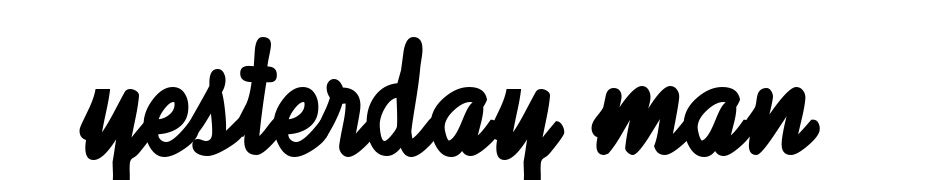 Yesterday Man Font Download Free
