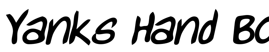 Yanks Hand Bold Italic Font Download Free