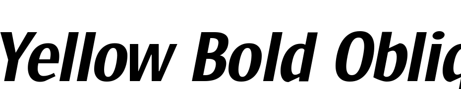 Yellow Bold Oblique Font Download Free