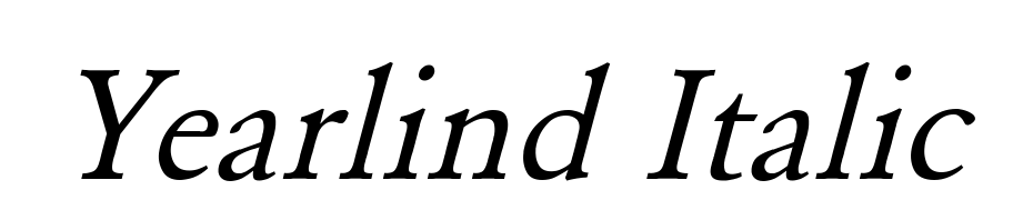 Yearlind Italic cкачати шрифт безкоштовно