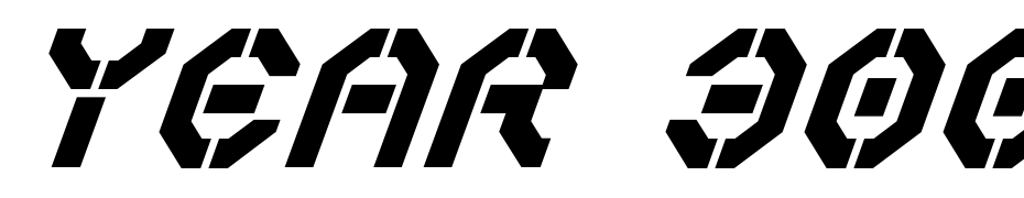 Year 3000Bold Italic Font Download Free