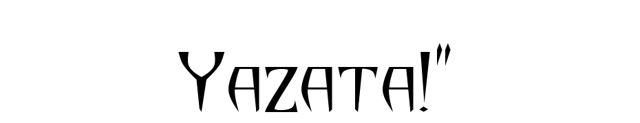 Yazata!" Font Download Free