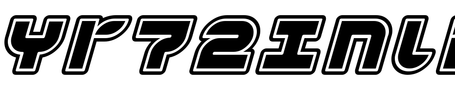 Yr72Inline Italic Font Download Free