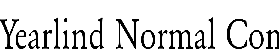 Yearlind Normal Condensed Font Download Free