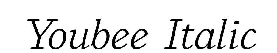 Youbee Italic Font Download Free