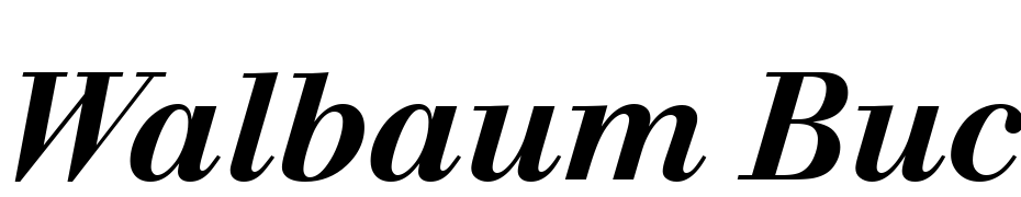 Walbaum Buc TMed Italic Font Download Free