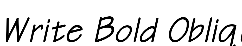 Write Bold Oblique Font Download Free