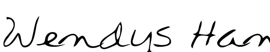 Wendys Hand Regular Font Download Free