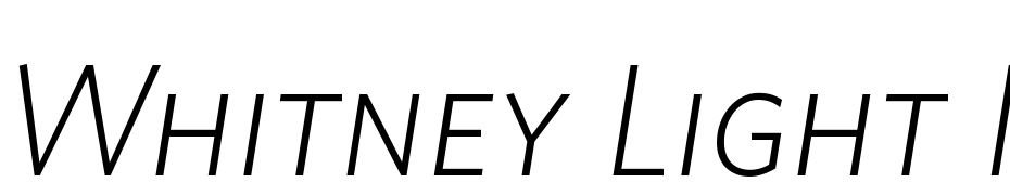 Whitney Light Italic SC Font Download Free