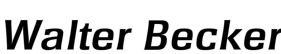 Walter Becker Bold Italic Font Download Free