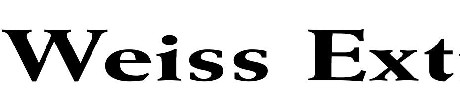 Weiss Extra Bold Ex Font Download Free