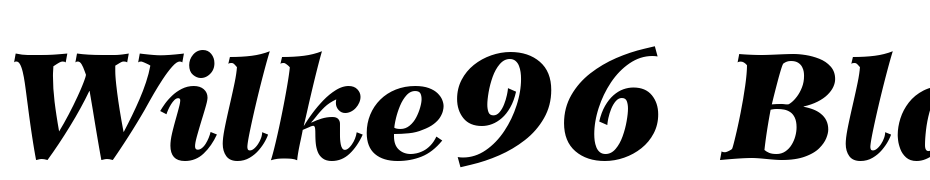 Wilke96 Black Italic Font Download Free