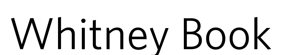 Whitney Book Font Download Free