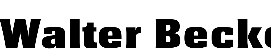 Walter Becker Black cкачати шрифт безкоштовно