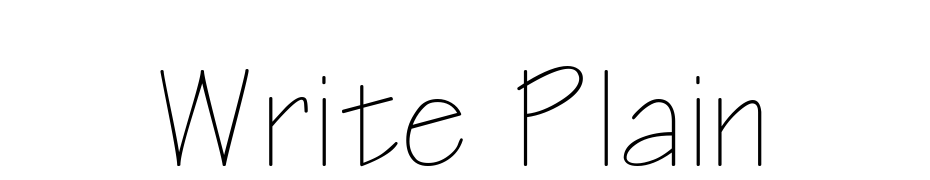 Write Plain Font Download Free
