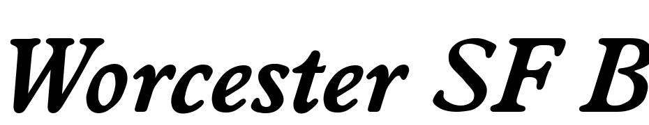 Worcester SF Bold Italic Font Download Free