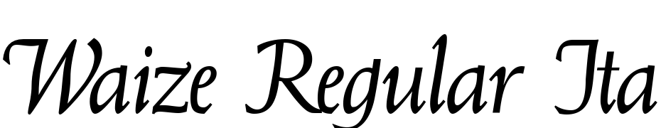 Waize Regular Italic Font Download Free