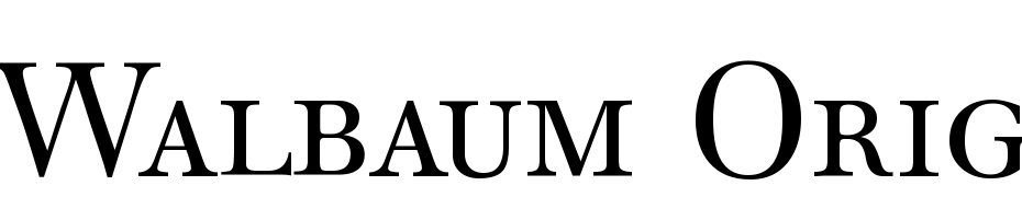 Walbaum Original Smc Regular Font Download Free