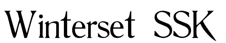 Winterset SSK Font Download Free