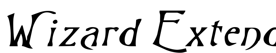 Wizard Extended Italic Font Download Free