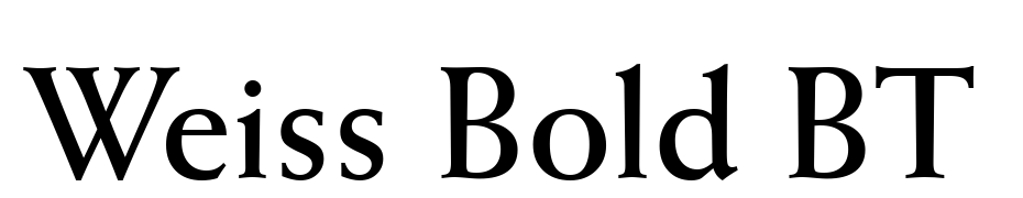 Weiss Bold BT Font Download Free
