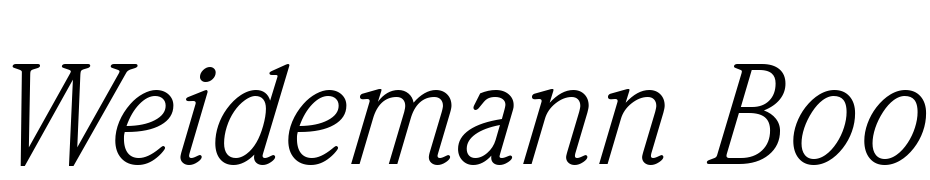 Weidemann Book Italic BT Font Download Free