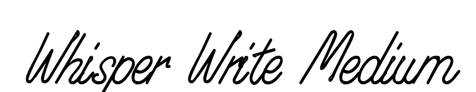 Whisper Write Medium Font Download Free