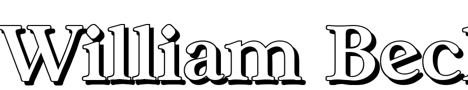 William Becker Shadow Medium Regular Font Download Free