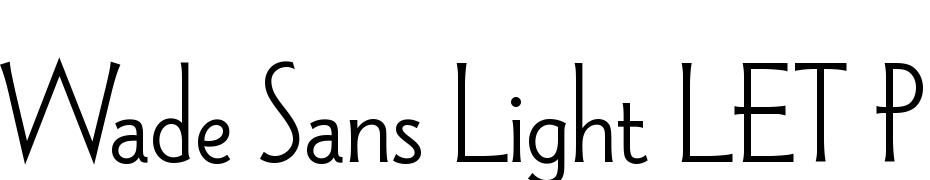 Wade Sans Light LET Plain:1.0 Font Download Free