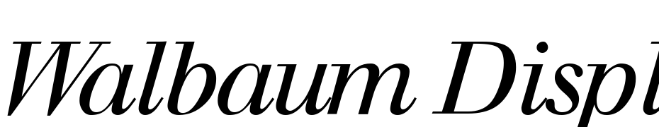 Walbaum Display Regular Italic Yazı tipi ücretsiz indir