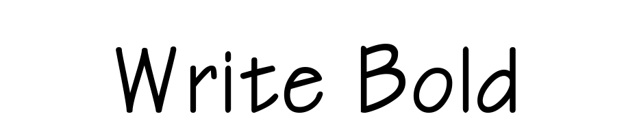 Write Bold Font Download Free