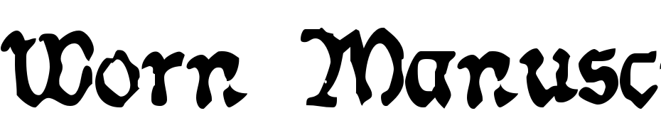 Worn Manuscript Rough Font Download Free