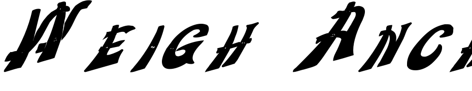 Weigh Anchor Font68 Bold Font Download Free