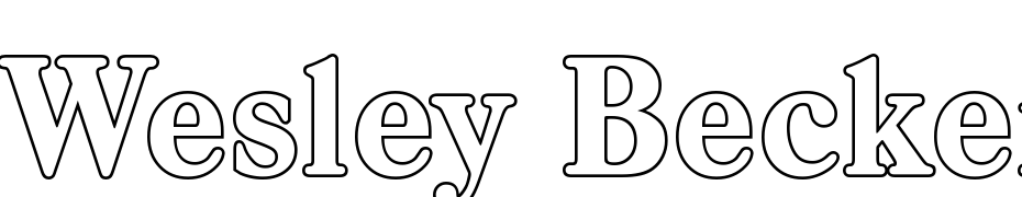 Wesley Becker Outline Extra Bold Regular Font Download Free