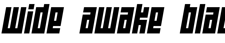 Wide Awake Black Font Download Free
