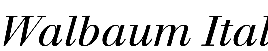 Walbaum Italic Oldstyle Figures Font Download Free