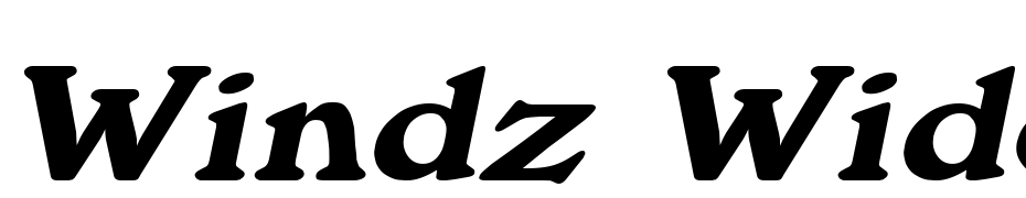 Windz Wide Italic Font Download Free
