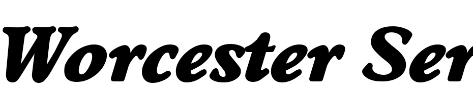 Worcester Serial Heavy Regular Italic Font Download Free