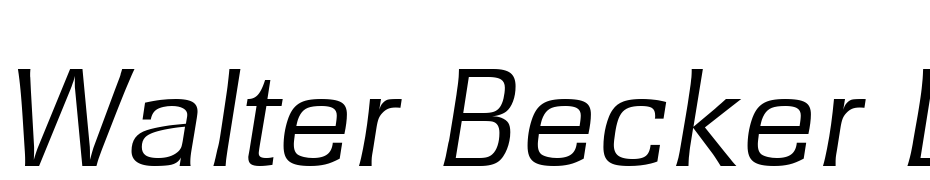 Walter Becker Light Italic cкачати шрифт безкоштовно