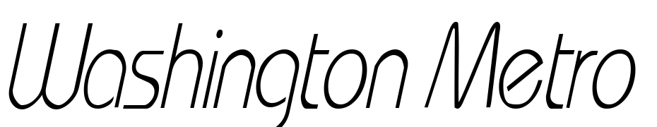 Washington Metro Condensed Italic Font Download Free