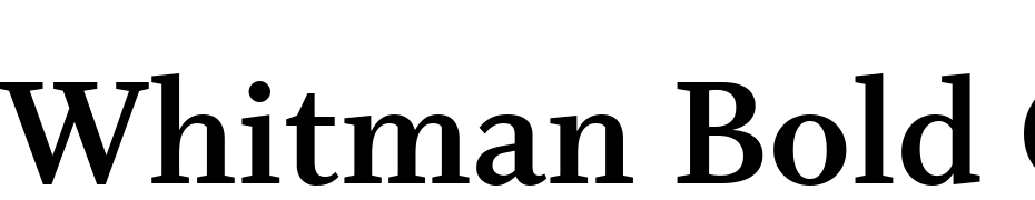 Whitman Bold Os F Font Download Free