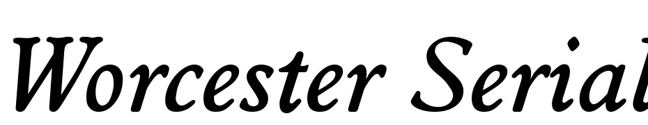 Worcester Serial Medium Regular Italic Font Download Free