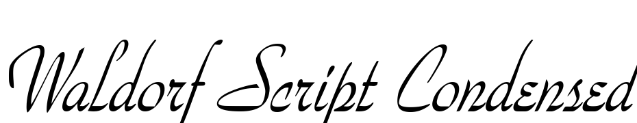 Waldorf Script Condensed Italic Font Download Free