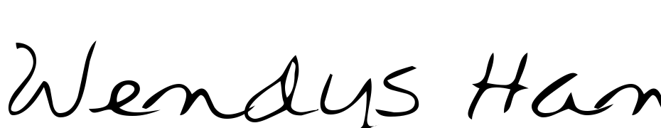 Wendys Hand Font Download Free