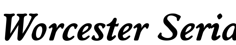 Worcester Serial Bold Italic Font Download Free