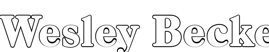 Wesley Becker Outline Heavy Font Download Free