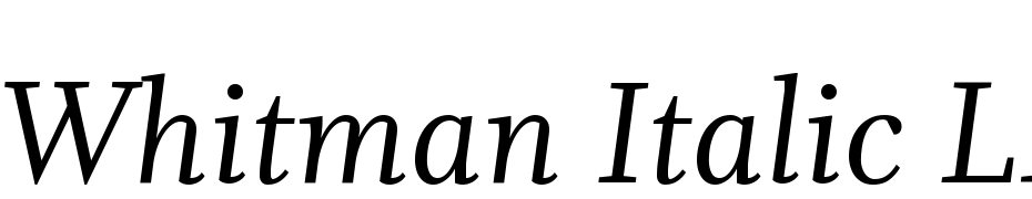 Whitman Italic LF Font Download Free