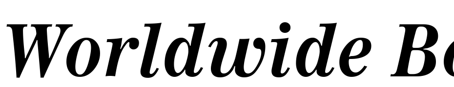 Worldwide Bold Italic Yazı tipi ücretsiz indir